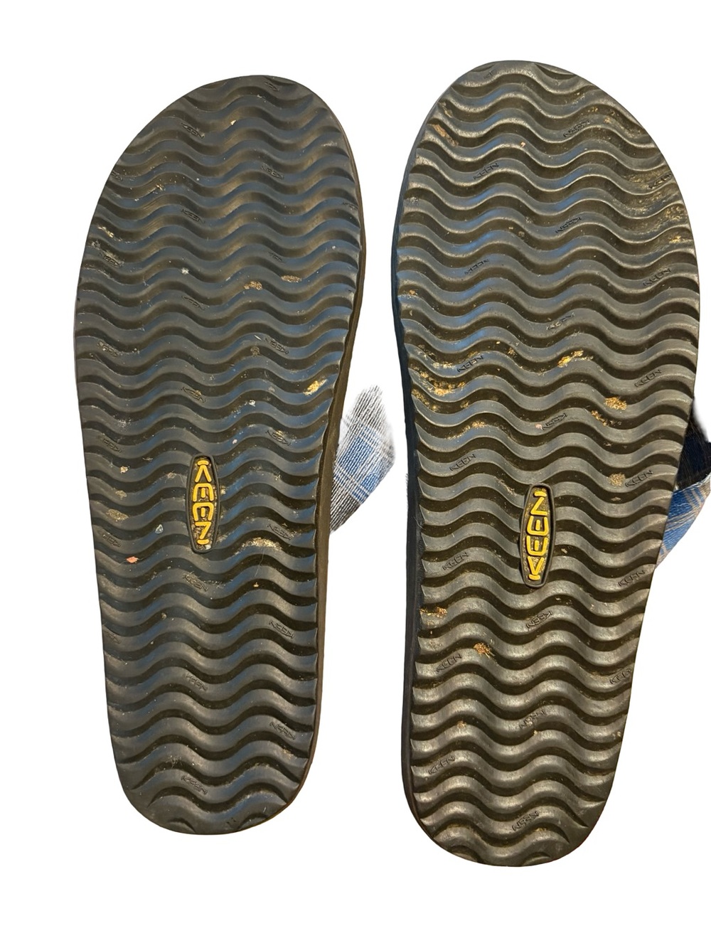 Blue Plaid Flip Flops - Keens - Picture 2 of 6